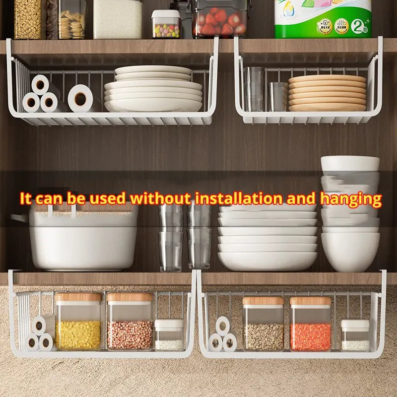 Under Cabinet Hanging Mesh Basket