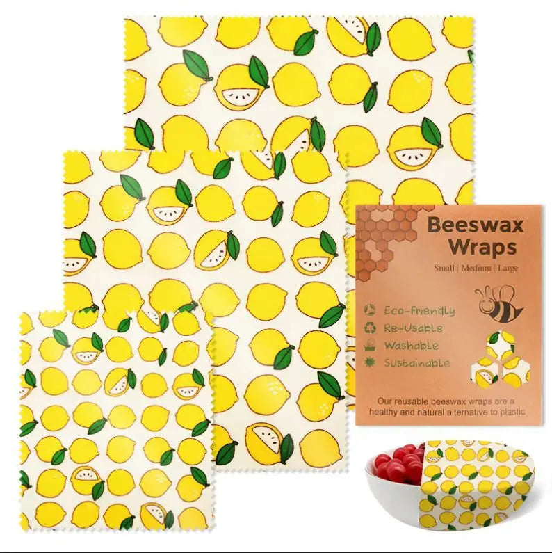 Reusable Beeswax Eco-Friendly Plastic free Food Wraps.