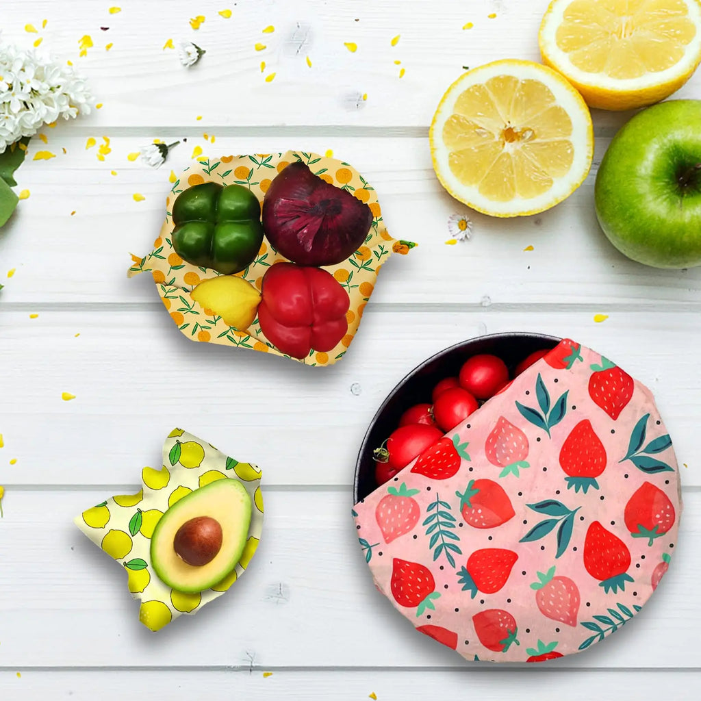 Reusable Beeswax Eco-Friendly Plastic free Food Wraps.