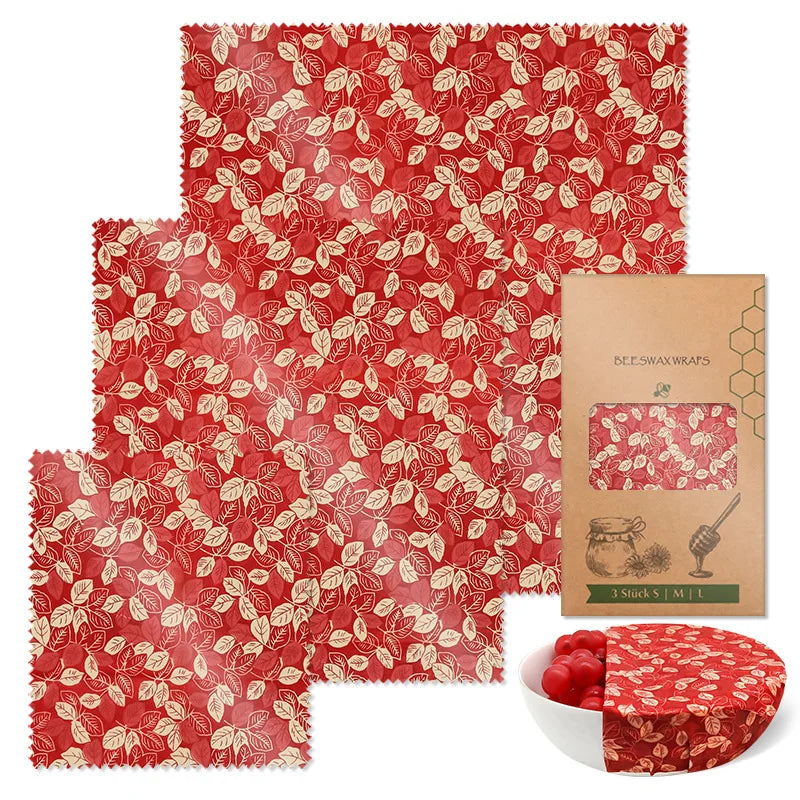 Reusable Beeswax Eco-Friendly Plastic free Food Wraps.