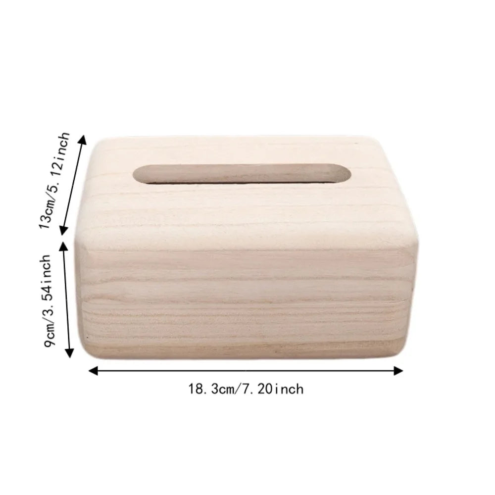 Eco-Friendly Handmade Solid Wood Tissue Box.