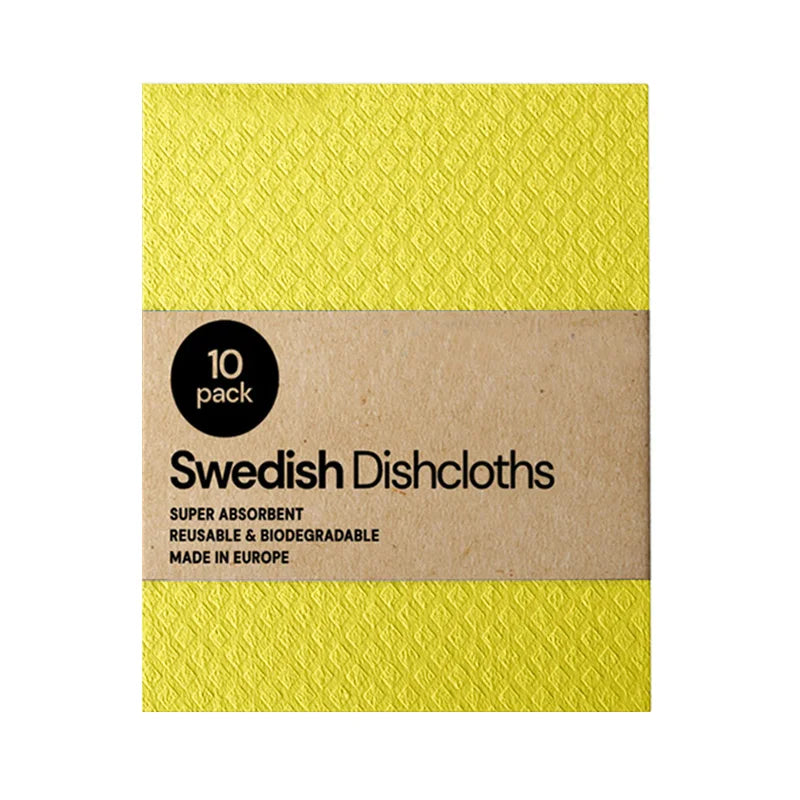 10Pcs Reusable Dishcloths Eco-Friendly Wood Pulp Sponge.