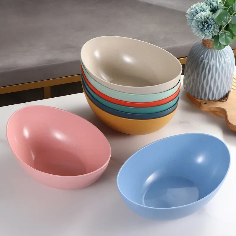 Wheat Straw Household Microwavable Kitchen Bowl.