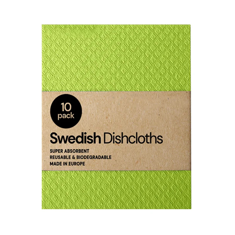10Pcs Reusable Dishcloths Eco-Friendly Wood Pulp Sponge.