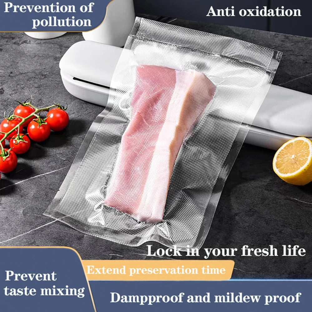 50PCS BPA-Free Vacuum Sealed Food Bags.