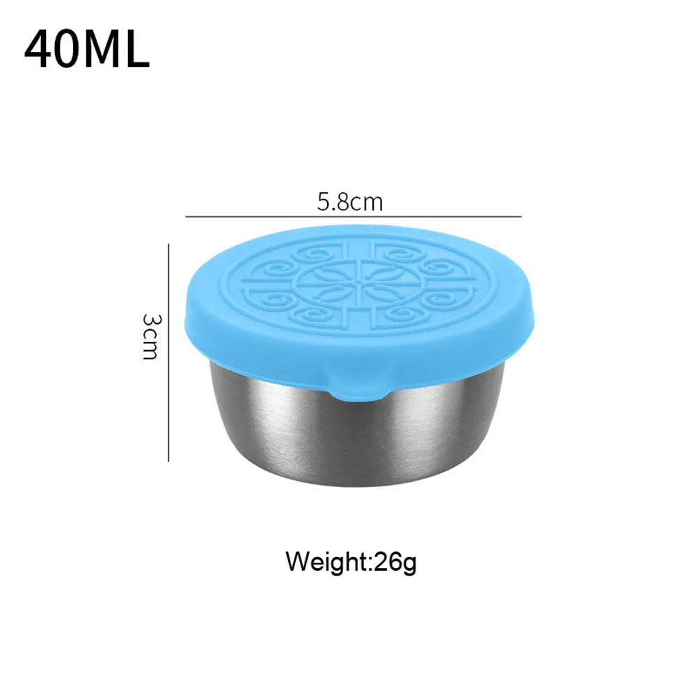 1pc Salad Dressing Container With 1.35oz/40ml Reusable Stainless Steel.