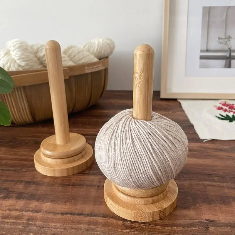 Eco-Friendly Bamboo Heavy Duty Yarn Holder.