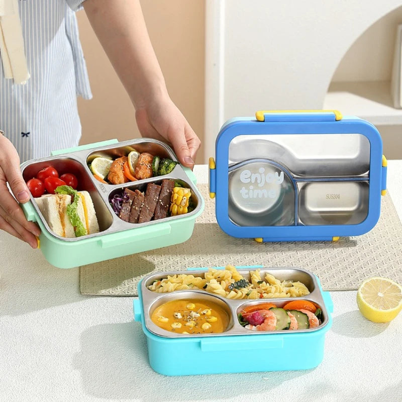 Stainless Steel Lunch Box Compartment Leak-proof.