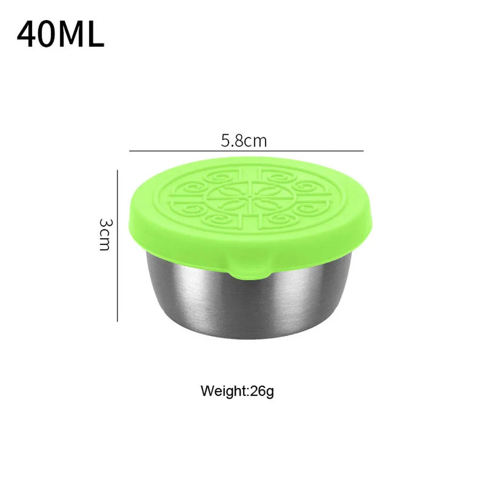 1pc Salad Dressing Container With 1.35oz/40ml Reusable Stainless Steel.