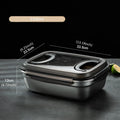Large Capacity Stainless Steel Food Sealed Storage Container with Lid.