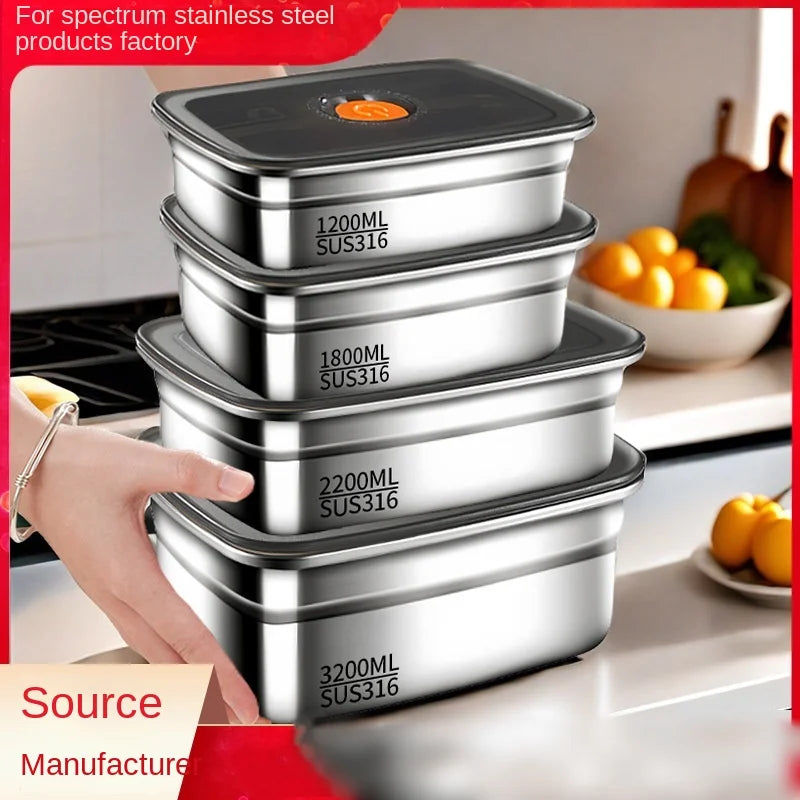 304 Stainless Steel Leak-proof Storage Box.