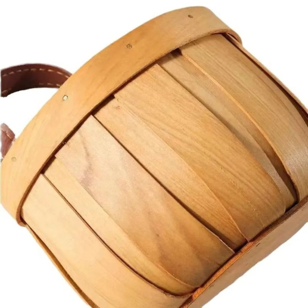 Hanging Handwoven Space Saving Kitchen Organizer Basket.