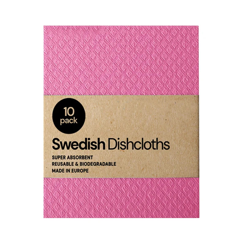 10Pcs Reusable Dishcloths Eco-Friendly Wood Pulp Sponge.