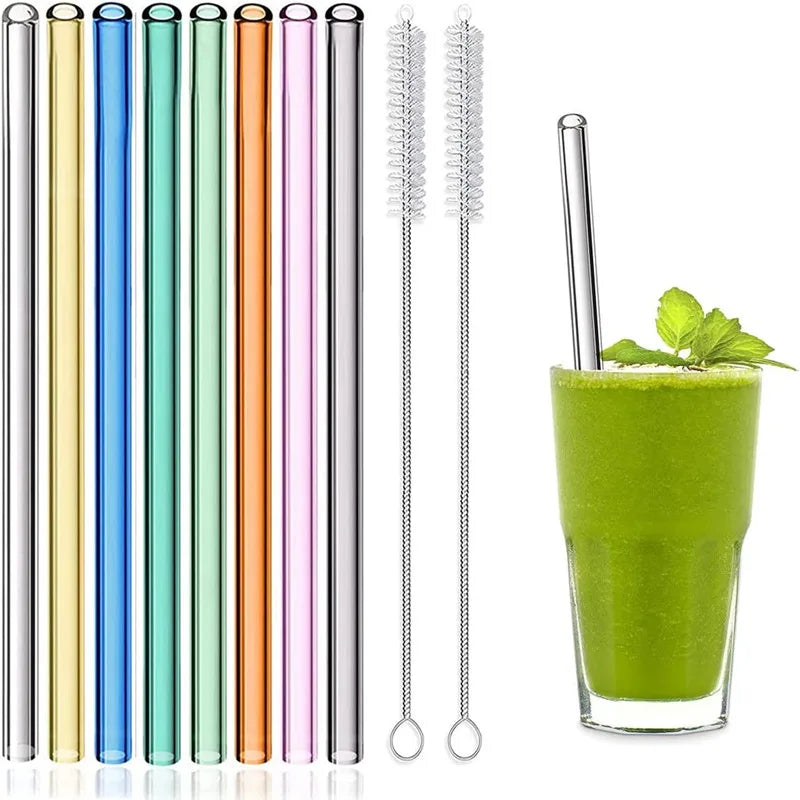 Reusable Glass Straws Eco-friendly.