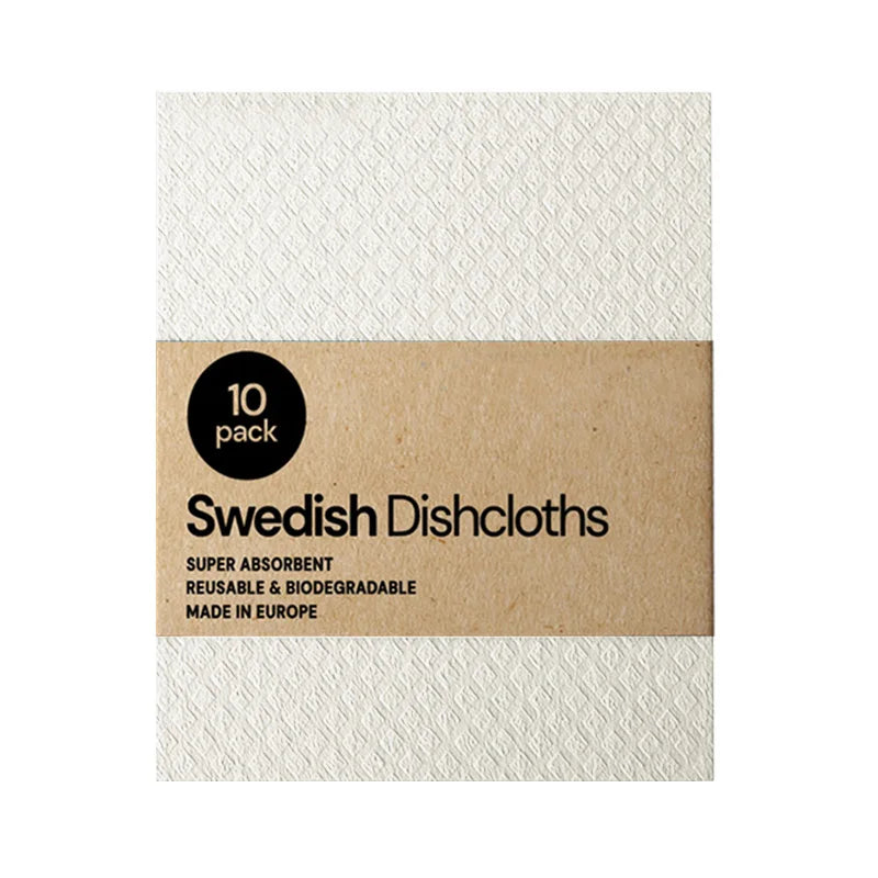 10Pcs Reusable Dishcloths Eco-Friendly Wood Pulp Sponge.