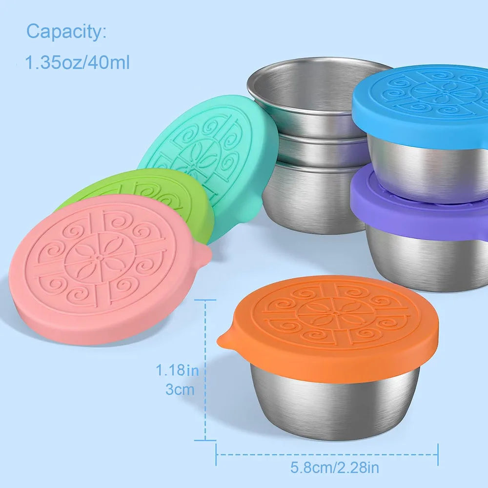 1pc Salad Dressing Container With 1.35oz/40ml Reusable Stainless Steel.