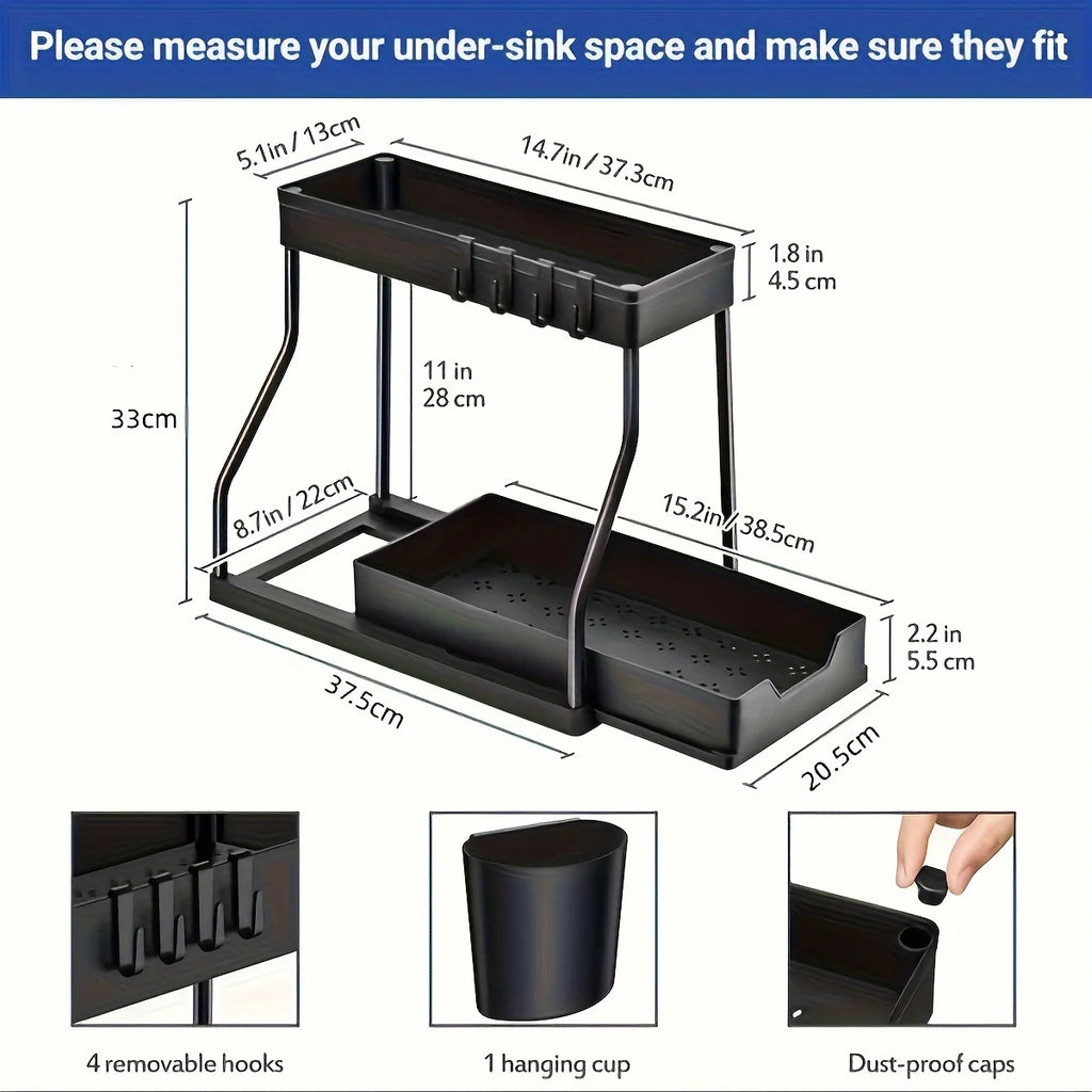 2-Tier Under Sink Storage Organizer