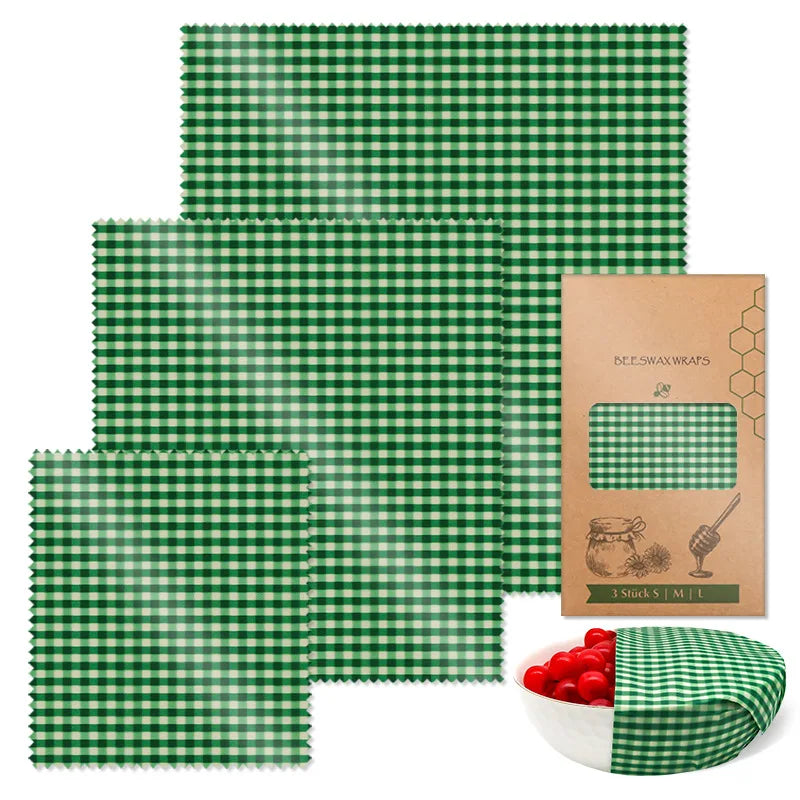 Reusable Beeswax Eco-Friendly Plastic free Food Wraps.