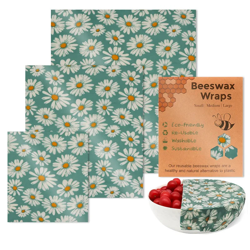 Reusable Beeswax Eco-Friendly Plastic free Food Wraps.