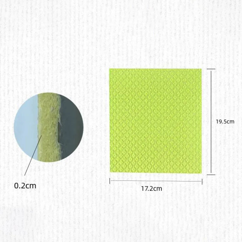 10Pcs Reusable Dishcloths Eco-Friendly Wood Pulp Sponge.