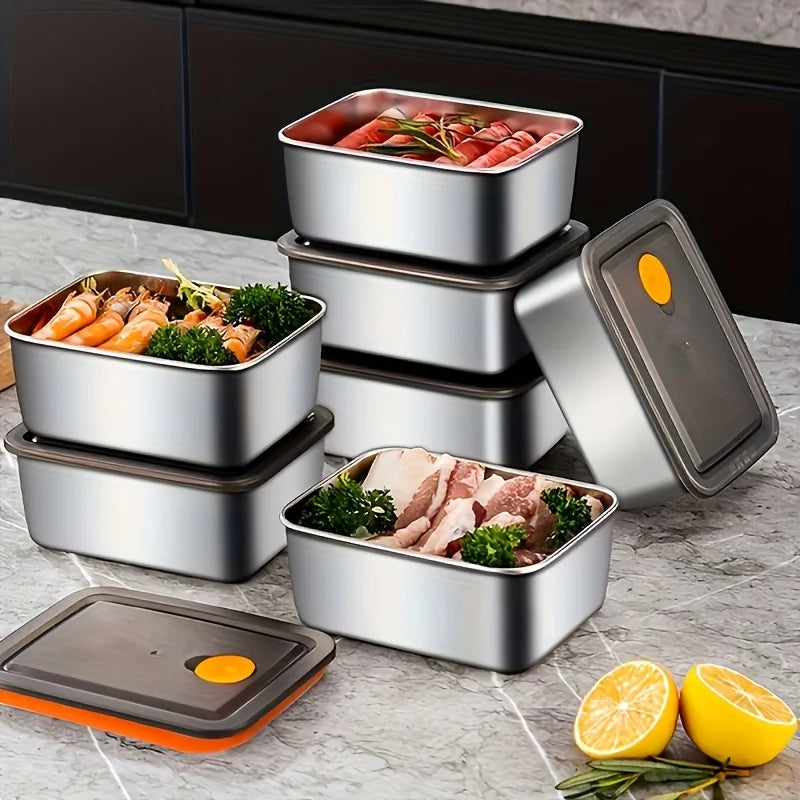 4pc Stainless Steel Food Storage Containers Set.
