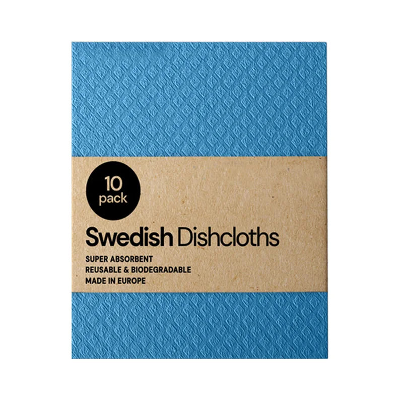10Pcs Reusable Dishcloths Eco-Friendly Wood Pulp Sponge.